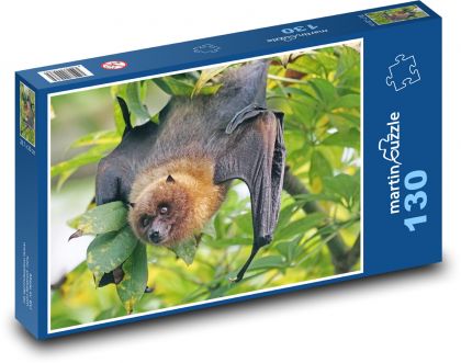 Nietoperz - latający pies, zwierzę - Puzzle 130 elementów, rozmiar 28,7x20 cm