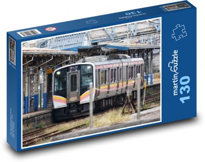 Vlak - nádraží, koleje - puzzle 130 dílků