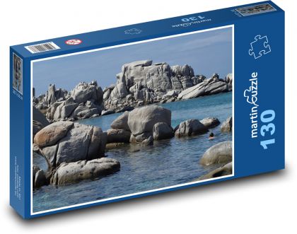 Korzické pobrežie - Stredozemné more - Puzzle 130 dielikov, rozmer 28,7x20 cm 