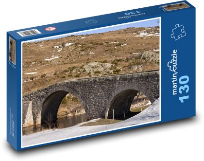 Most - řeka, oblouky - puzzle 130 dílků