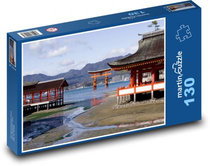 Japonia - sanktuarium, świątynia - Puzzle 130 elementów, rozmiar 28,7x20 cm