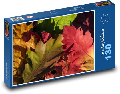 Tree leaves - autumn, nature - Puzzle 130 pieces, size 28.7x20 cm 