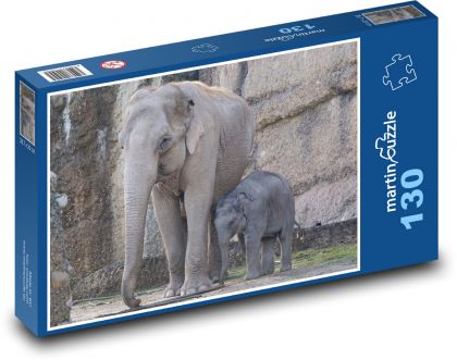 Slůně - mládě, slon - Puzzle 130 dílků, rozměr 28,7x20 cm