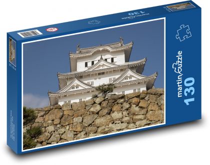Japonsko - hrad Himedži - Puzzle 130 dílků, rozměr 28,7x20 cm