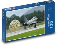 Letadlo - stíhačka, přistání Puzzle 130 dílků - 28,7 x 20 cm