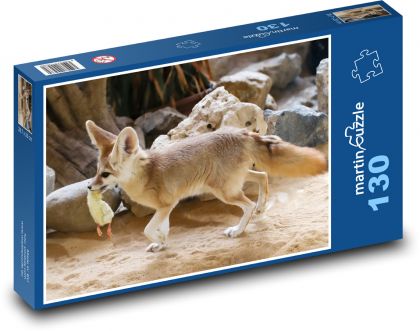 Pouštní liška - zvíře, savec - Puzzle 130 dílků, rozměr 28,7x20 cm