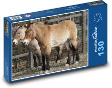 Koń Przewalskiego - dziki koń, ssak Puzzle 130 elementów - 28,7x20 cm