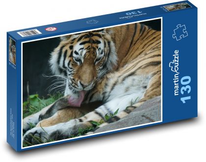 Tygr - kočka, zvíře - Puzzle 130 dílků, rozměr 28,7x20 cm