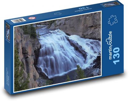 Wodospad - natura, woda - Puzzle 130 elementów, rozmiar 28,7x20 cm