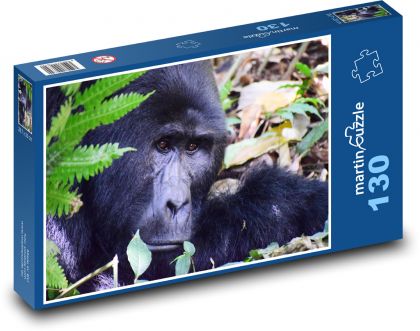 Gorila - savec, příroda - Puzzle 130 dílků, rozměr 28,7x20 cm