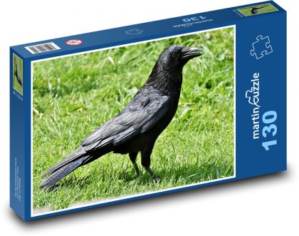 Kruk - ptak , zwierzę - Puzzle 130 elementów, rozmiar 28,7x20 cm