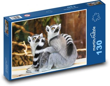 Lemur - zvíře, zoo - Puzzle 130 dílků, rozměr 28,7x20 cm