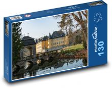 Zámok - most, jazero Puzzle 130 dielikov - 28,7 x 20 cm 