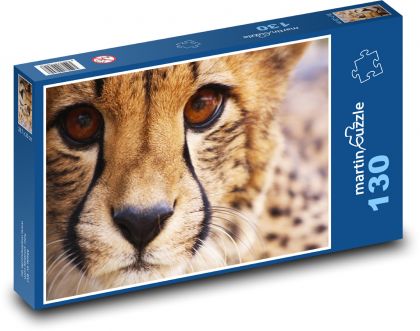 Gepard - zwierzę, ssak - Puzzle 130 elementów, rozmiar 28,7x20 cm
