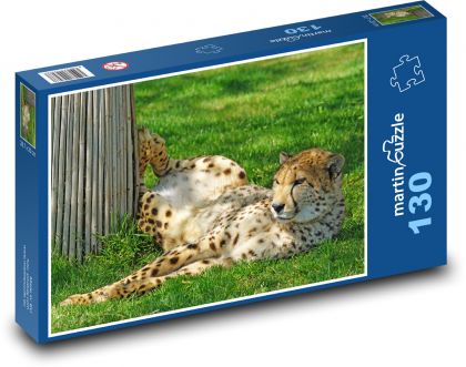 Gepard - šelma, zoo - Puzzle 130 dílků, rozměr 28,7x20 cm