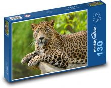 Levhart - kočka, zvíře Puzzle 130 dílků - 28,7 x 20 cm