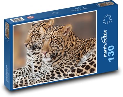 Leopard - mládě, Afrika - Puzzle 130 dílků, rozměr 28,7x20 cm