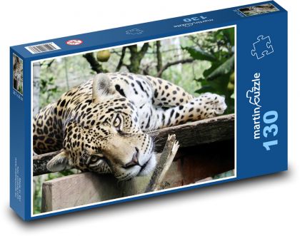 Jaguár - kočka, zvíře  - Puzzle 130 dílků, rozměr 28,7x20 cm