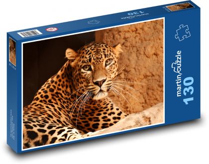 Leopard - velká kočka, zvíře - Puzzle 130 dílků, rozměr 28,7x20 cm