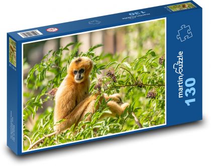 Gibon - opice, zoo - Puzzle 130 dílků, rozměr 28,7x20 cm