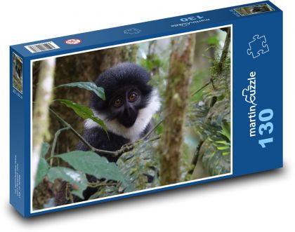 Opice - příroda, Uganda - Puzzle 130 dílků, rozměr 28,7x20 cm