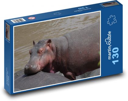 Hroch - voda, zviera - Puzzle 130 dielikov, rozmer 28,7x20 cm 