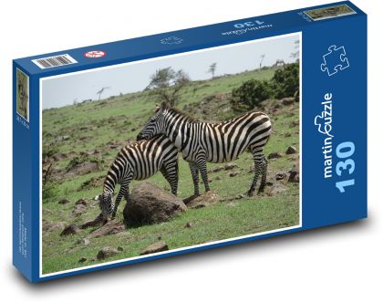 Zebra - Safari, príroda - Puzzle 130 dielikov, rozmer 28,7x20 cm 