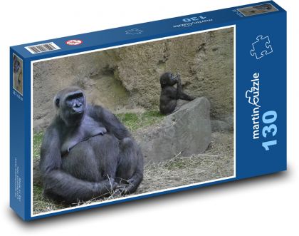 Gorilla - zoo, monkey - Puzzle 130 pieces, size 28.7x20 cm 
