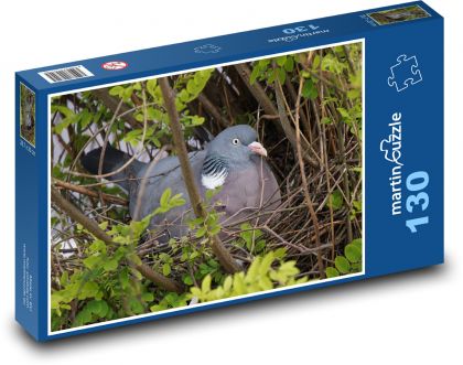 Taube - Vogel, Federn - Puzzle - 130 Teile