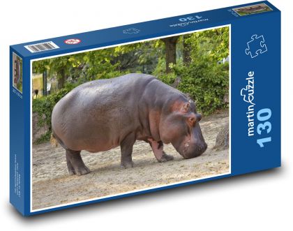 Hroch - zvíře, Afrika - Puzzle 130 dílků, rozměr 28,7x20 cm