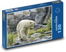 Niedźwiedź polarny - zoo, zwierzę Puzzle 130 elementów - 28,7x20 cm