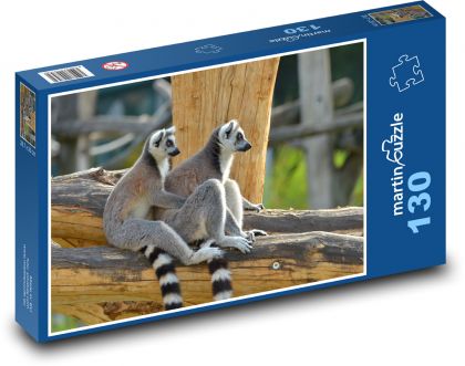 Lemur - monkey, animal - Puzzle 130 pieces, size 28.7x20 cm 