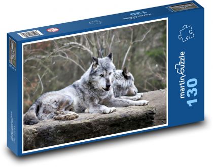 Vlk - divoké zvíře, příroda - Puzzle 130 dílků, rozměr 28,7x20 cm
