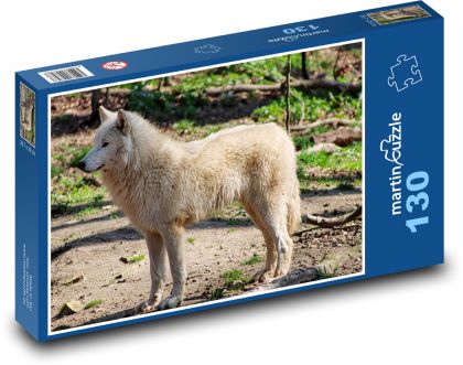 White Wolf - Wild Animal - Puzzle 130 pieces, size 28.7x20 cm 