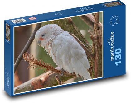 Kakadu - vták, papagáj - Puzzle 130 dielikov, rozmer 28,7x20 cm 