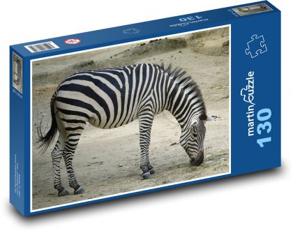 Zebra - Afryka, Safari - Puzzle 130 elementów, rozmiar 28,7x20 cm
