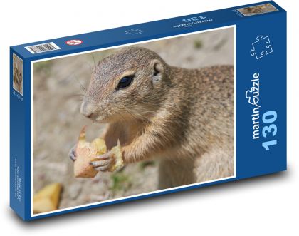 Gopher - rodent, hunger - Puzzle 130 pieces, size 28.7x20 cm 