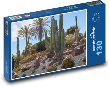 Kaktusy - poušť, rostliny - Puzzle 130 dílků, rozměr 28,7x20 cm