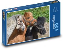 Poníci - mladí koně, hříbata Puzzle 130 - 28,7x20 cm