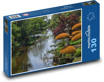 Japanese garden - oriental park, lake - Puzzle 130 pieces, size 28.7x20 cm 