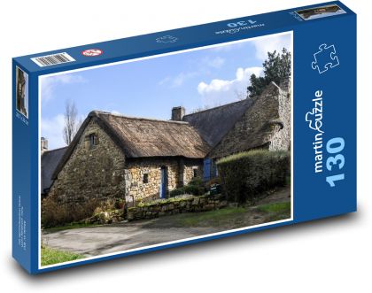 Starý dom - mesto, Bretónsko - Puzzle 130 dielikov, rozmer 28,7x20 cm 