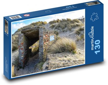 Duny - písek, tráva - Puzzle 130 dílků, rozměr 28,7x20 cm