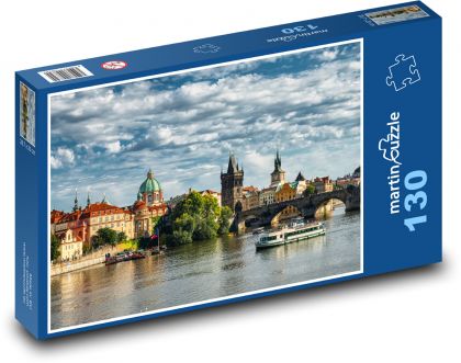Praha - most, rieka - Puzzle 130 dielikov, rozmer 28,7x20 cm 