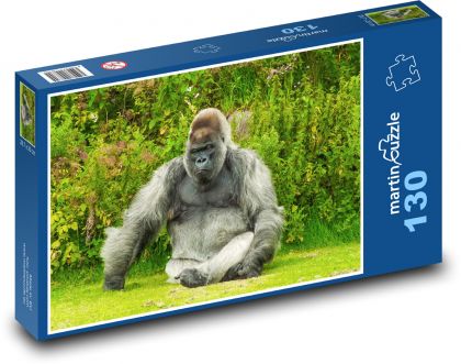 Gorila - zvíře, příroda - Puzzle 130 dílků, rozměr 28,7x20 cm