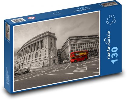 Roter Bus, London - Puzzle - 130 Teile