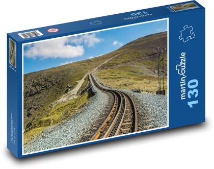 Hora Snowdon - koleje, Anglie - Puzzle 130 dílků, rozměr 28,7x20 cm