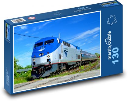 Vlak - doprava, železnice - Puzzle 130 dílků, rozměr 28,7x20 cm