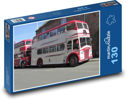 Doprava - starý autobus - Puzzle 130 dílků, rozměr 28,7x20 cm