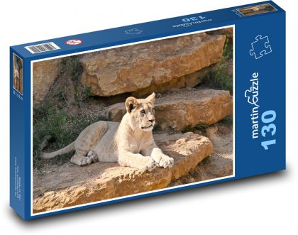 Voľne žijúce živočíchy - levie mláďa - Puzzle 130 dielikov, rozmer 28,7x20 cm 