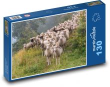 Zwierzęta - stado owiec Puzzle 130 elementów - 28,7x20 cm